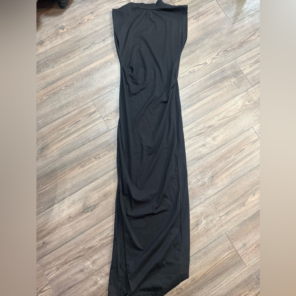 Boohoo Black Cutout Mock Neck Sleeveless Maxi Dress NWT Size 12 US 8